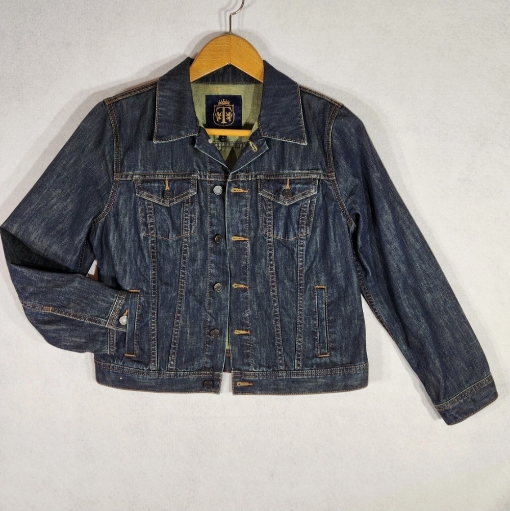 Talbots Denim Jean Jacket Size Medium Petite Vintage